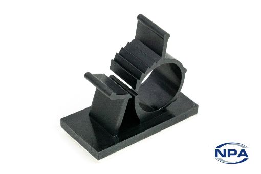 Picture of Wire Clip Heavy Duty Adjustable Adhesive Black