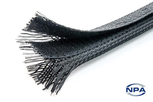 Picture of Sleeving (Sold by metre) Braided Wrap Black