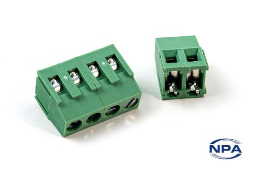 Picture of Terminal Block PCB Solder Mount Green