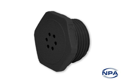 Picture of Hole Plug Vented Threaded Black