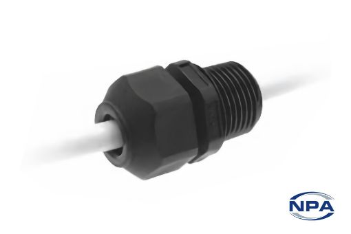 Picture of Cable Gland Straight-Thru Liquid Tight Black