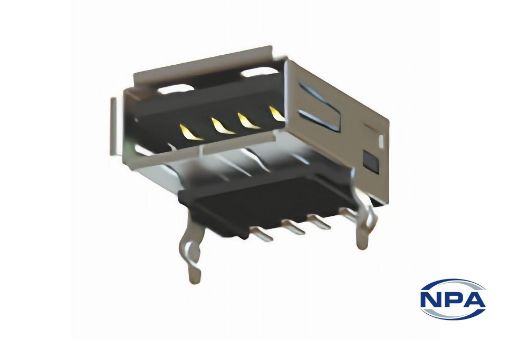 Picture of USB 2.0 Type A Socket Surface Mount