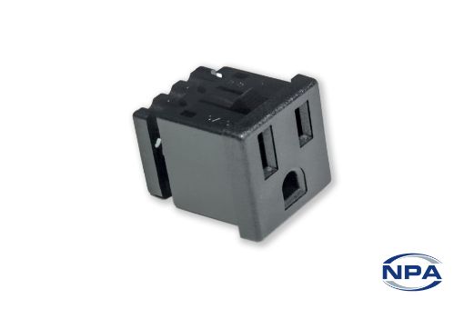 Picture of NEMA 5-15R US Outlet Panel Mount