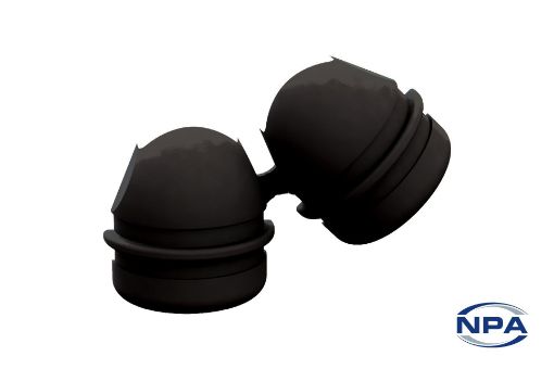 Picture of Strain Relief Bushing "EZ" Straight-Thru Black