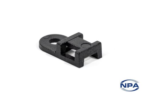 Picture of Cable Tie Mount [Sold in bags of 100] Screw Mount With Right Angle Cable Entry Black