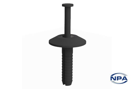 Picture of Rivet Anchor With Plastic Drive Pin Black