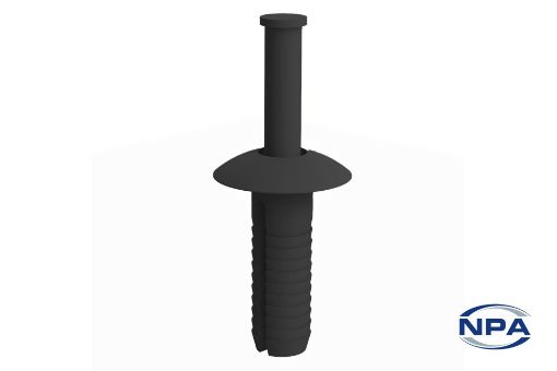 Picture of Rivet Anchor With Plastic Drive Pin Black