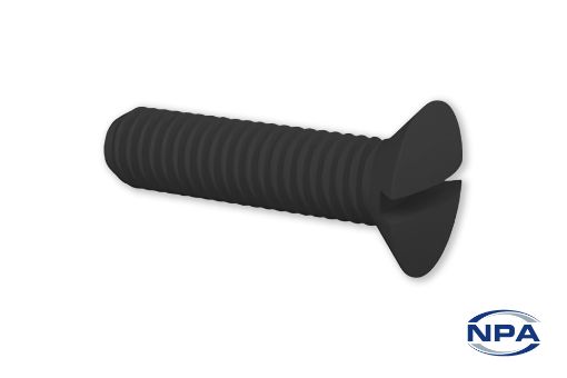 Picture of Machine Screw Countersunk, Slotted Black