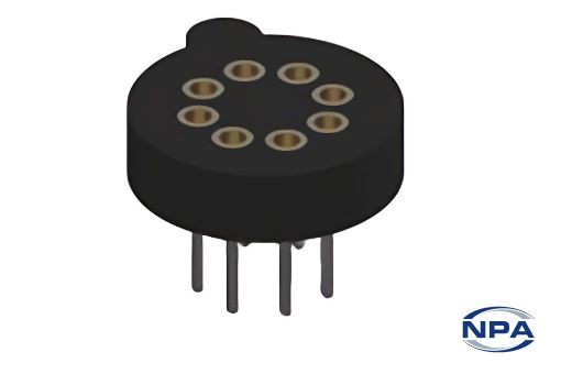 Picture of TO-5 Transistor Socket Moulded Black